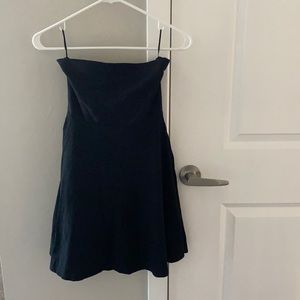 Black strapless dress